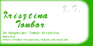 krisztina tombor business card